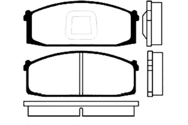 KAVO PARTS Комплект тормозных колодок, дисковый тормоз BP-6524